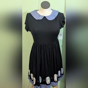 Studio Ghibli Spirited Away Black & Periwinkle Dress - Hot Topic